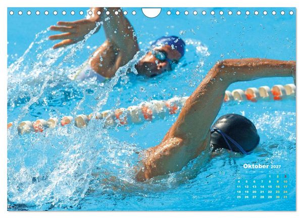 Produktbild: Schwimmen: Sport auf blauen Bahnen (Wandkalender 2027 DIN A4 quer), CALVENDO Monatskalender