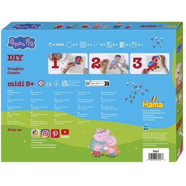 Produktbild: Hama 7917 - Peppa Pig Mobile, Geschenkpackung mit ca. 4000 B&uuml;gelperlen midi 5+ und Zubeh&ouml;r