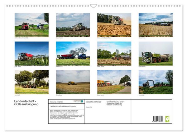 Produktbild: Landwirtschaft - G&uuml;lleausbringung (Wandkalender 2026 DIN A2 quer), CALVENDO Monatskalender