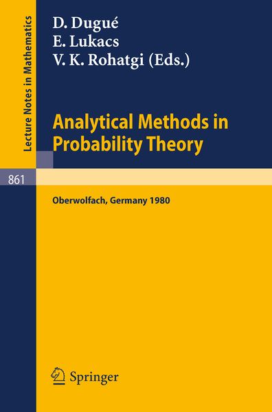 Produktbild: Analytical Methods in Probability Theory