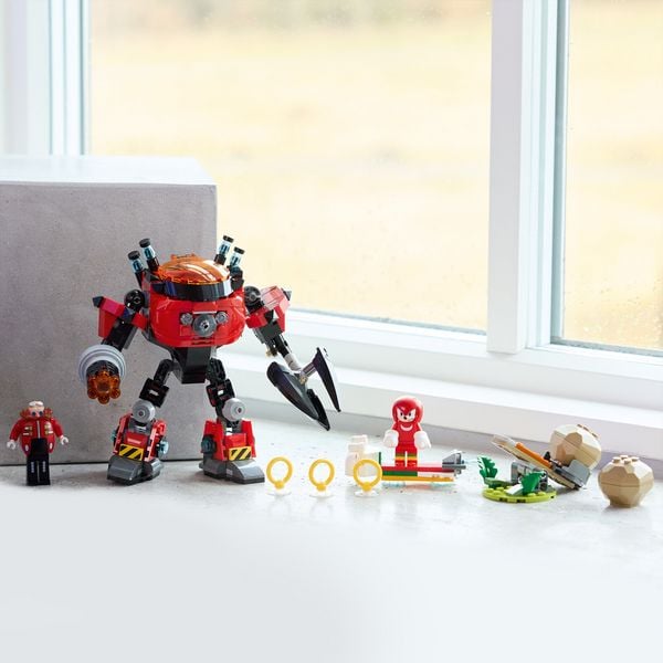 Produktbild: LEGO Sonic the Hedgehog Knuckles vs. Dr. Eggmans Egg Crusher Mech 77005