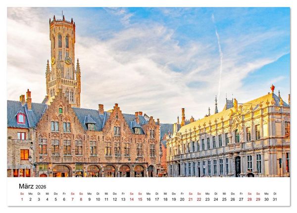 Produktbild: Br&uuml;gge - malerische Stadt mit Charme (Tischkalender 2026 DIN A5 quer), CALVENDO Monatskalender
