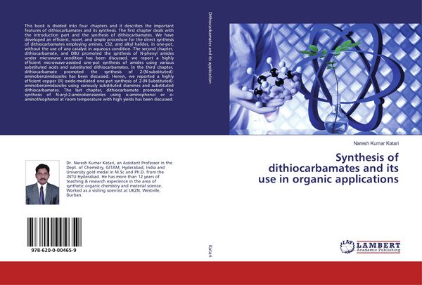 Produktbild: Synthesis of dithiocarbamates and its use in organic applications