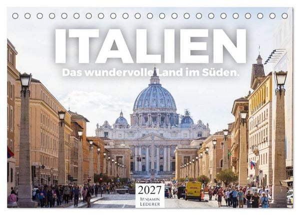 Produktbild: Italien - Das wundervolle Land im S&uuml;den. (Tischkalender 2027 DIN A5 quer), CALVENDO Monatskalender