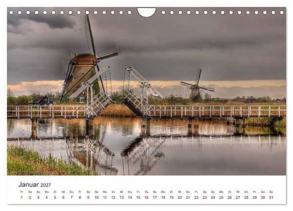 Produktbild: M&auml;rchenhafte Windm&uuml;hlen (Wandkalender 2027 DIN A4 quer), CALVENDO Monatskalender