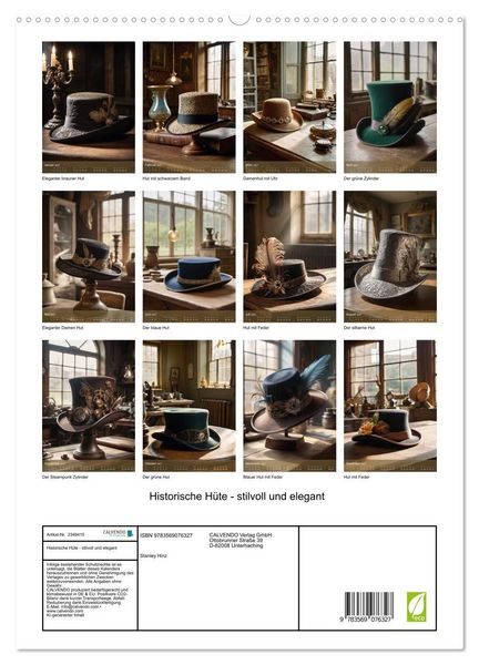Produktbild: Historische H&uuml;te - stilvoll und elegant (hochwertiger Premium Wandkalender 2027 DIN A2 hoch), Kunstdruck in Hochglanz