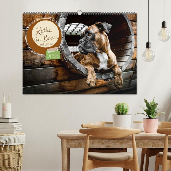 Produktbild: K&auml;the - ein Boxer mit Charme (Wandkalender 2026 DIN A2 quer), CALVENDO Monatskalender