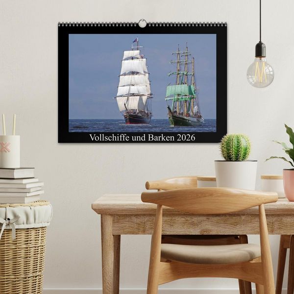 Produktbild: Vollschiffe und Barken 2026 (Wandkalender 2026 DIN A3 quer), CALVENDO Monatskalender