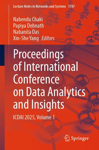 Produktbild: Proceedings of International Conference on Data Analytics and Insights