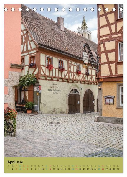 Produktbild: Rothenburg ob der Tauber (Tischkalender 2026 DIN A5 hoch), CALVENDO Monatskalender