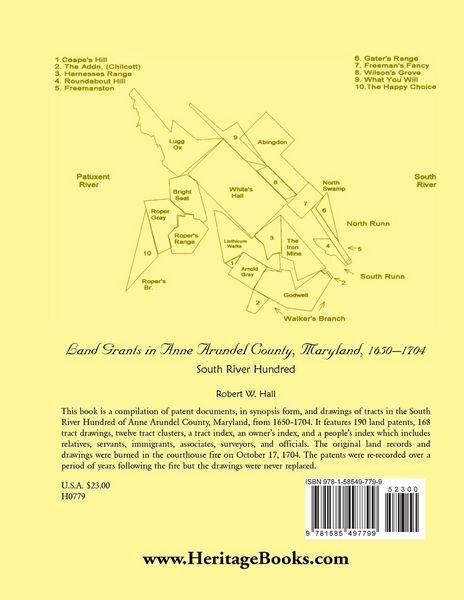Produktbild: Land Grants in Anne Arundel County, Maryland, 1650-1704