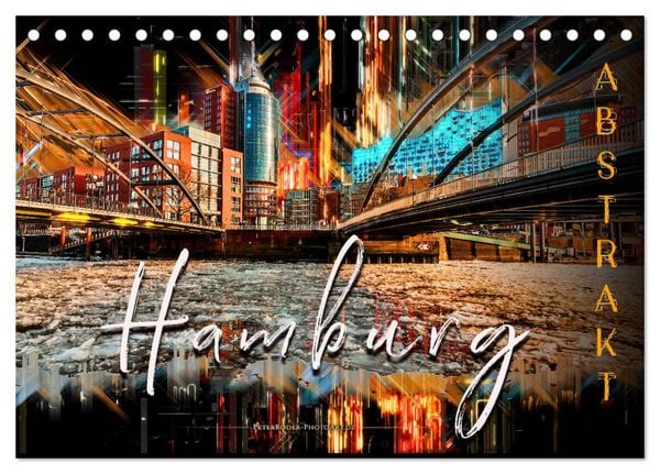 Produktbild: Hamburg abstrakt (Tischkalender 2026 DIN A5 quer), CALVENDO Monatskalender