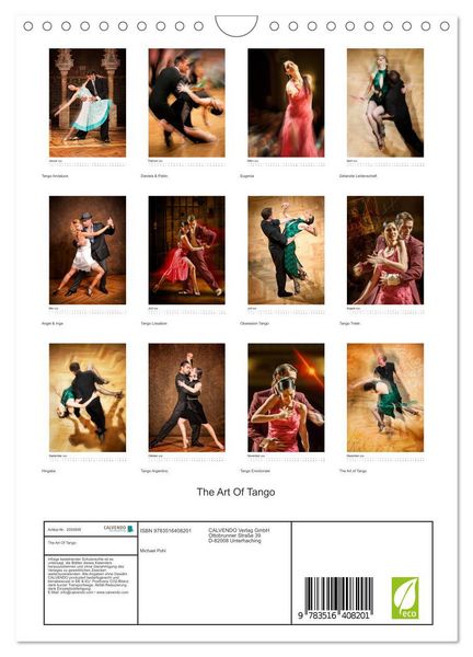 Produktbild: The Art Of Tango (Wandkalender 2026 DIN A4 hoch), CALVENDO Monatskalender