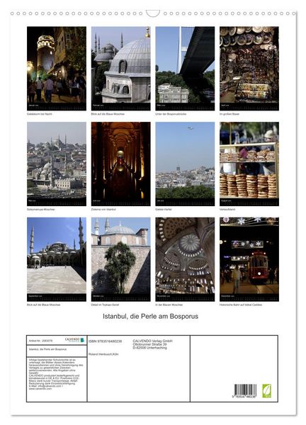 Produktbild: Istanbul, die Perle am Bosporus (Wandkalender 2026 DIN A2 hoch), CALVENDO Monatskalender