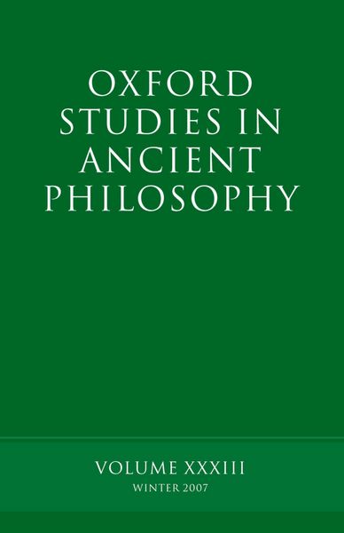 Produktbild: Oxford Studies in Ancient Philosophy XXXIII