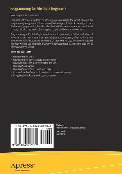 Produktbild: Programming for Absolute Beginners