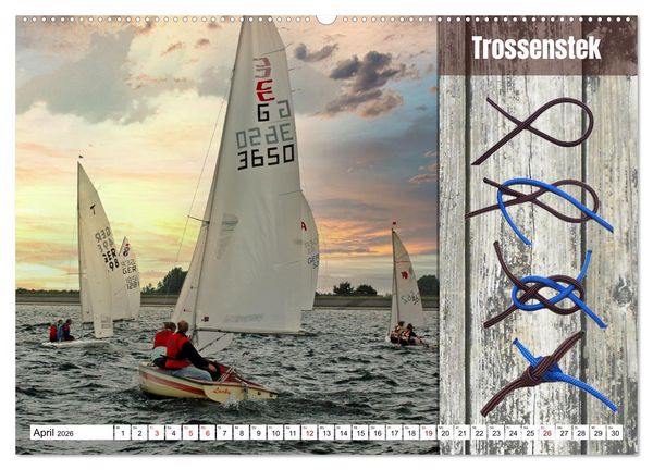 Produktbild: Schnittige Jollen - wichtige Knoten (Wandkalender 2026 DIN A2 quer), CALVENDO Monatskalender