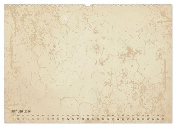 Produktbild: Vintage DIY Bastel-Kalender - Zum Selbstgestalten (hochwertiger Premium Wandkalender 2026 DIN A2 quer), Kunstdruck in Hochglanz