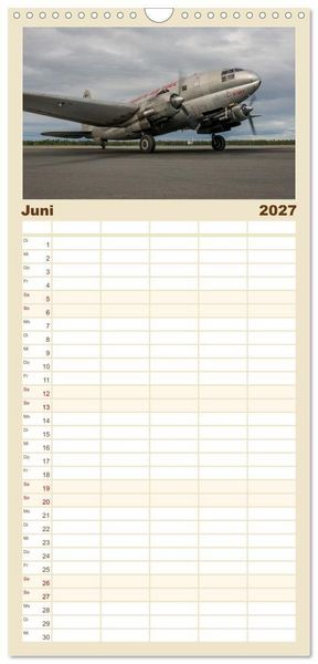 Produktbild: Familienplaner 2027 - Klassiker der L&uuml;fte mit 5 Spalten (Wandkalender, 21 x 45 cm) CALVENDO