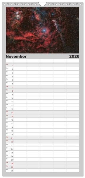 Produktbild: Familienplaner 2026 - Deepsky XVII mit 5 Spalten (Wandkalender, 21 x 45 cm) CALVENDO