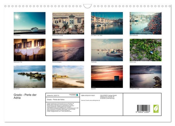 Produktbild: Grado - Perle der Adria (Wandkalender 2026 DIN A3 quer), CALVENDO Monatskalender