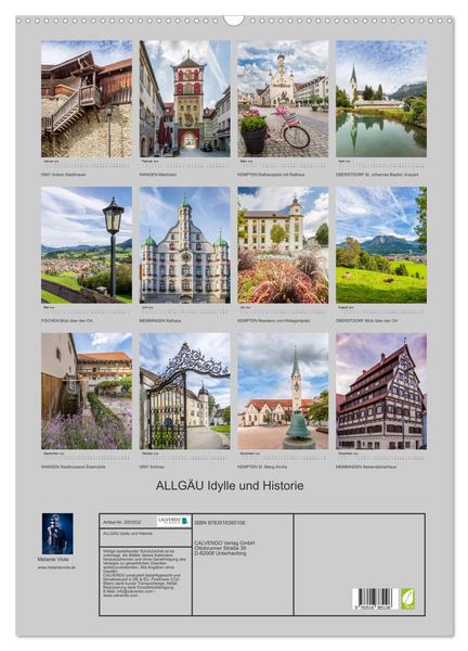 Produktbild: ALLG&Auml;U Idylle und Historie (Wandkalender 2026 DIN A2 hoch), CALVENDO Monatskalender