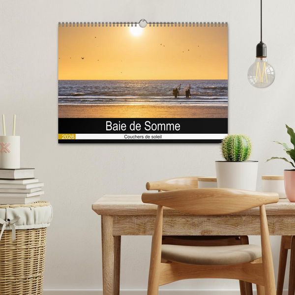Produktbild: Baie de Somme Couchers de soleil (Calendrier mural 2026 DIN A3 vertical), CALVENDO calendrier mensuel