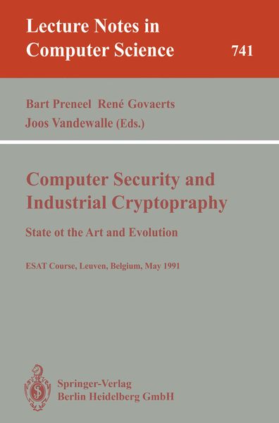 Produktbild: Computer Security and Industrial Cryptography