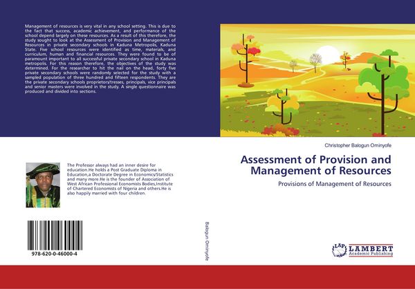Produktbild: Assessment of Provision and Management of Resources