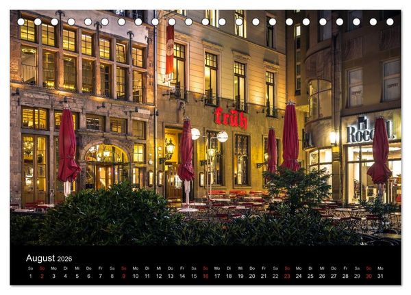 Produktbild: K&ouml;ln Impressionen bei Nacht (Tischkalender 2026 DIN A5 quer), CALVENDO Monatskalender
