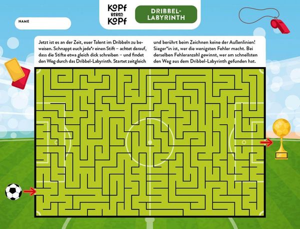 Produktbild: Der ultimative Spielblock: Kopf gegen Kopf &ndash; Fu&szlig;ball: Ran an den Ball!