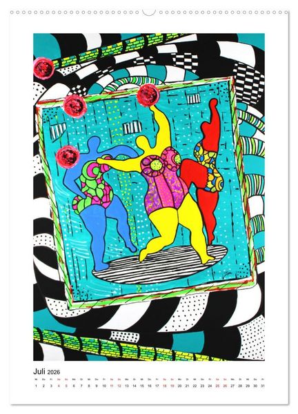 Produktbild: Hommage an die Superstars der Malerei - Atelier Zippo (Wandkalender 2026 DIN A2 hoch), CALVENDO Monatskalender