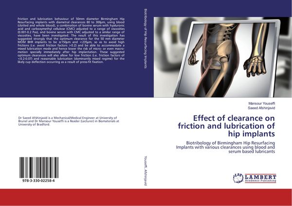 Produktbild: Effect of clearance on friction and lubrication of hip implants