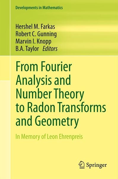 Produktbild: From Fourier Analysis and Number Theory to Radon Transforms and Geometry