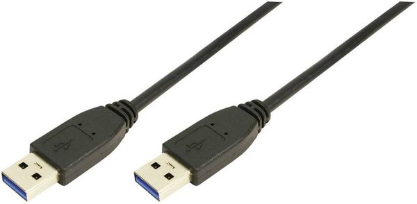 LogiLink USB-Kabel USB 3.2 Gen1 (USB 3.0 / USB 3.1 Gen1) USB-A Stecker, USB-A Stecker 2.00 m Schwarz CU0039