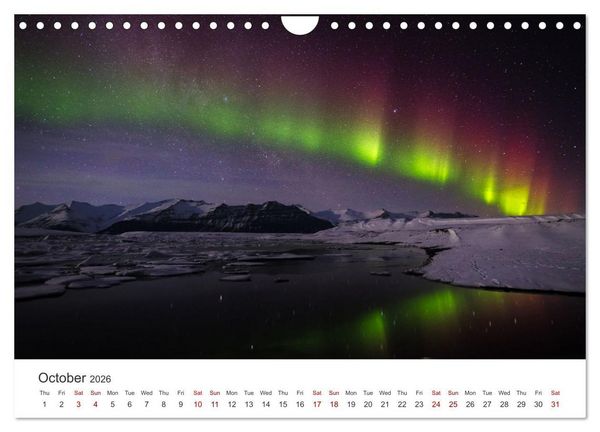 Produktbild: Iceland Aurora - Night Photography by Tony Prower (Wall Calendar 2026 DIN A4 landscape), CALVENDO 12 Month Wall Calendar