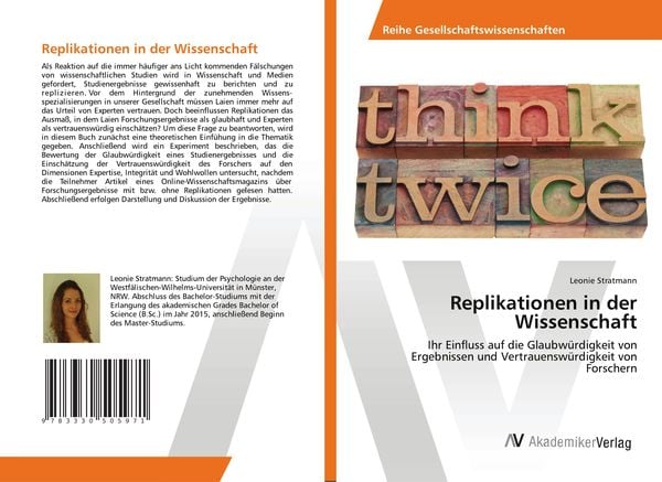 Replikationen in der Wissenschaft, Taschenbuch von Leonie Stratmann, AV Akademikerverlag, 9783330505971