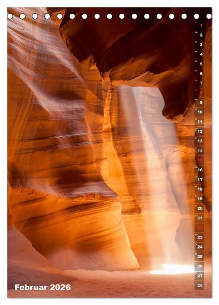 Produktbild: Antelope Canyon &ndash; Einzigartiges Naturschauspiel (Tischkalender 2026 DIN A5 hoch), CALVENDO Monatskalender