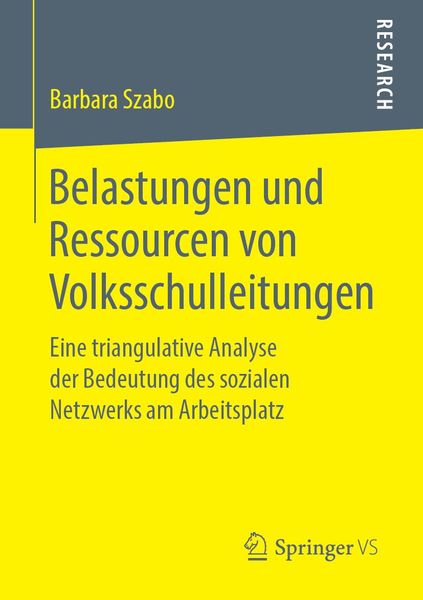Produktbild: Belastungen und Ressourcen von Volksschulleitungen