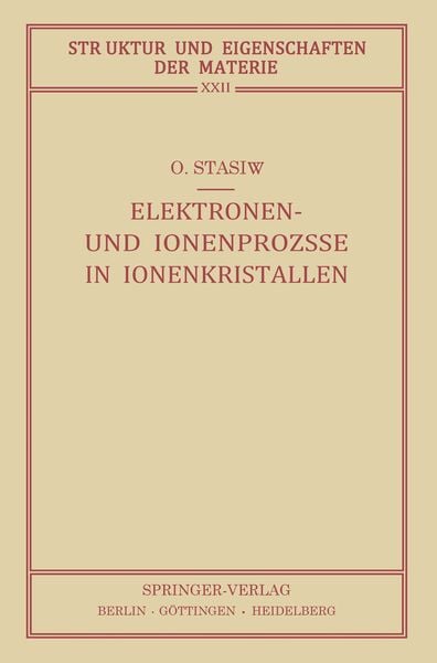 Produktbild: Elektronen- und Ionenprozesse in Ionenkristallen