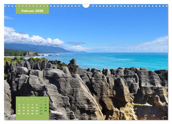 Produktbild: Erlebe mit mir das Naturwunder Neuseeland die S&uuml;dinsel (Wandkalender 2026 DIN A3 quer), CALVENDO Monatskalender
