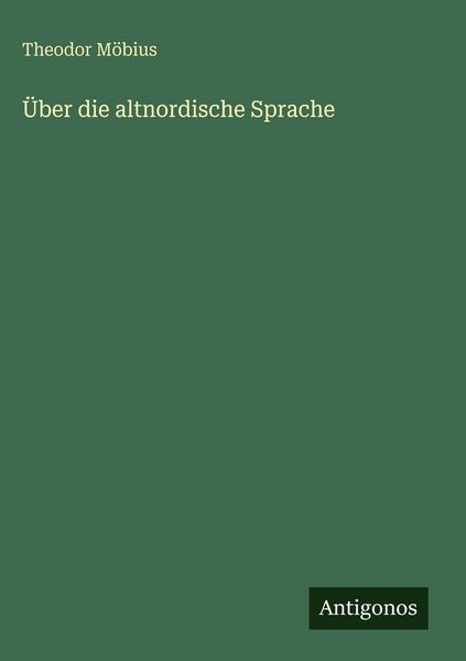 Produktbild: &Uuml;ber die altnordische Sprache