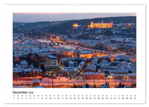 Produktbild: W&uuml;rzburg - Im Lauf der Jahreszeiten (hochwertiger Premium Wandkalender 2026 DIN A2 quer), Kunstdruck in Hochglanz