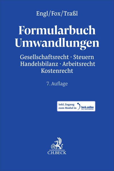Produktbild: Formularbuch Umwandlungen
