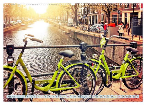 Produktbild: Stadtfahrrad (hochwertiger Premium Wandkalender 2026 DIN A2 quer), Kunstdruck in Hochglanz