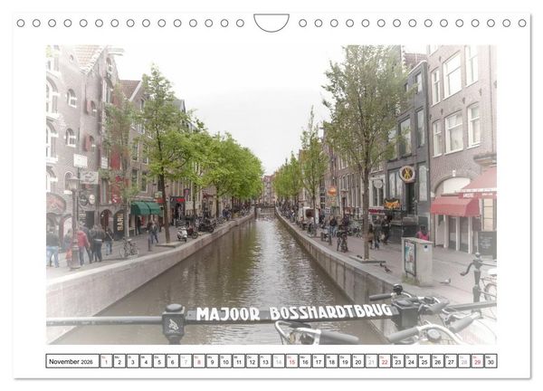 Produktbild: AMSTERDAM Erinnerungen (Wandkalender 2026 DIN A4 quer), CALVENDO Monatskalender