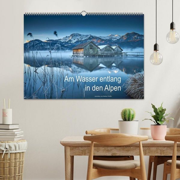 Produktbild: Am Wasser entlang in den Alpen (Wandkalender 2027 DIN A2 quer), CALVENDO Monatskalender