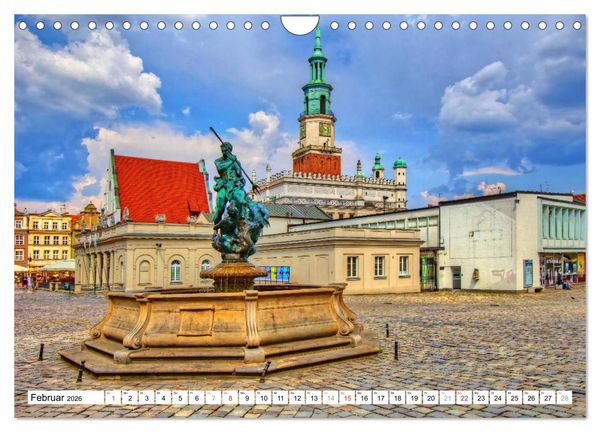 Produktbild: Posen Poznan - Bunte und strahlende Akzente (Wandkalender 2026 DIN A4 quer), CALVENDO Monatskalender