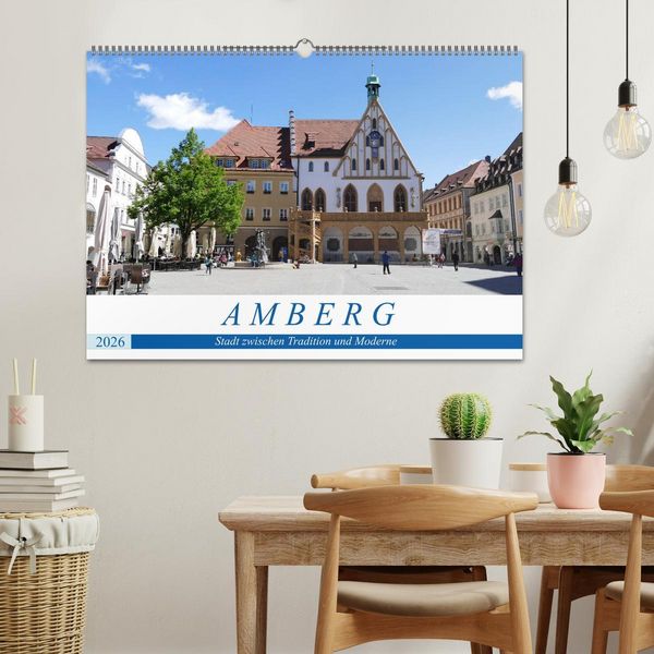Produktbild: Amberg - Stadt zwischen Tradition und Moderne (Wandkalender 2026 DIN A2 quer), CALVENDO Monatskalender