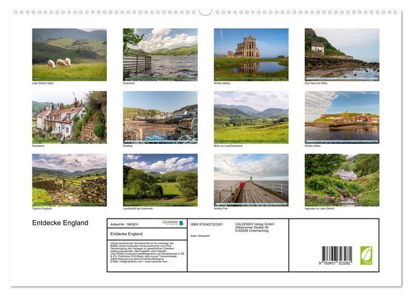Produktbild: Entdecke England (hochwertiger Premium Wandkalender 2026 DIN A2 quer), Kunstdruck in Hochglanz
